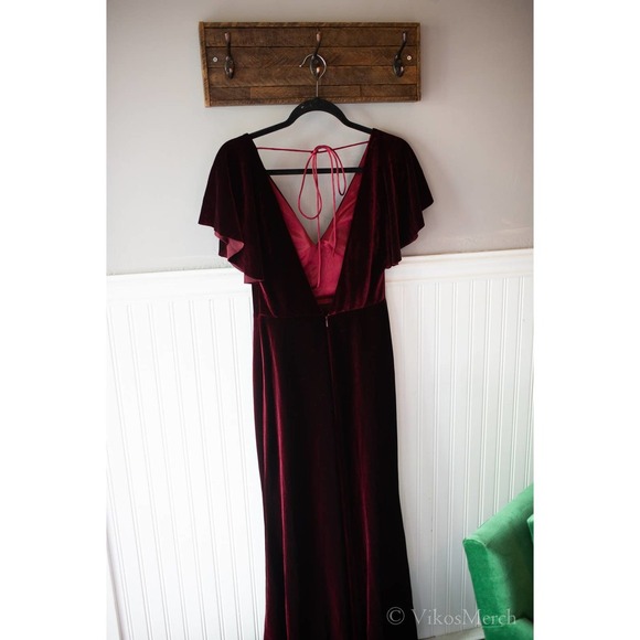 Jenny Yoo Ellis Dress 2 BHLDN Velvet Red NEW - Picture 5 of 6